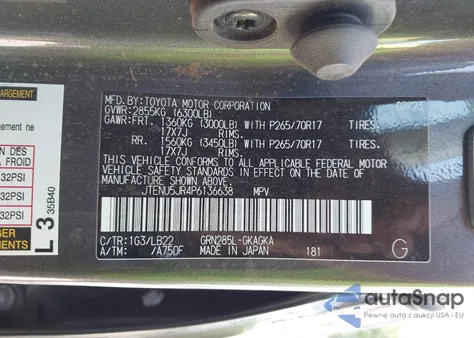 2023 Toyota 4Runner Sr5 Premium из США, поврежденный, VIN JTENU5JR4P6136638